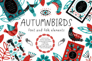 Autumnbirds: A Display Font for Seasonal Campaigns and Folk-Inspired Branding