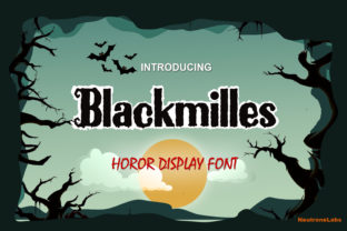 Blackmilles: A Spooky Display Font for Halloween Crafts
