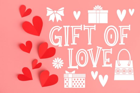 Gift of Love Font for Romantic Design Projects
