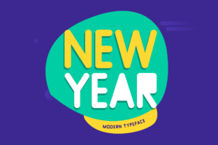 New Year Font for Celebratory Editorial Design