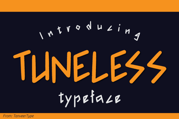 Tuneless Display Font for Web Design