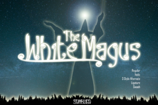 White Magus Font for Halloween-Themed Branding and Magic-Inspired Designs